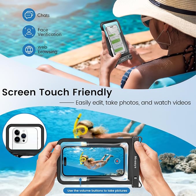 Niveaya [Floatable Floating Waterproof Phone Pouch 2 Pack-Up to 8.5", Large - Image 7