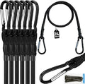 6 Piece 24 Inch Carabiner Bungee Cords by ELEAD