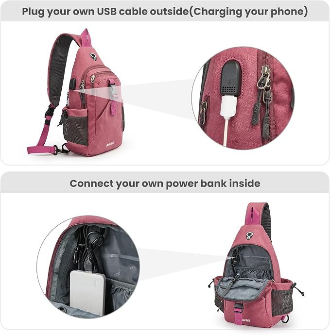 G4Free Canvas Sling Bag Crossbody Backpack - Image 4