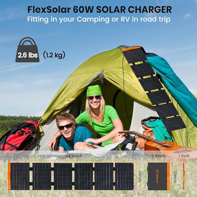 FlexSolar 2PCS 60W Portable Solar Panels Chargers - Image 5