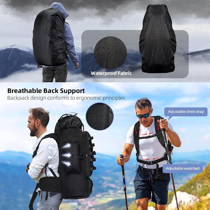 70L/100L Camping Hiking Backpack - Image 5