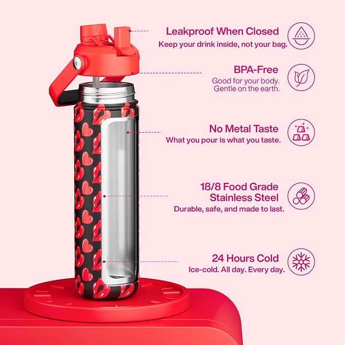 ENCOOL Valentine's Day Insulated Water Bottle - Image 2
