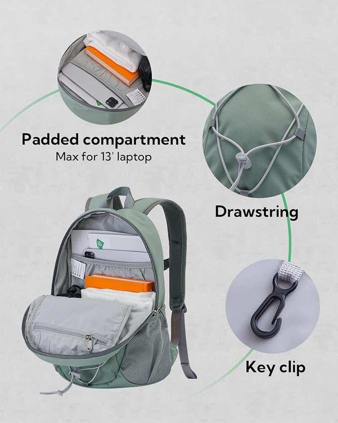 WATERFLY 12L Small Hiking Backpack: Day Pack Lightweight Travel Bag Camping - Image 3