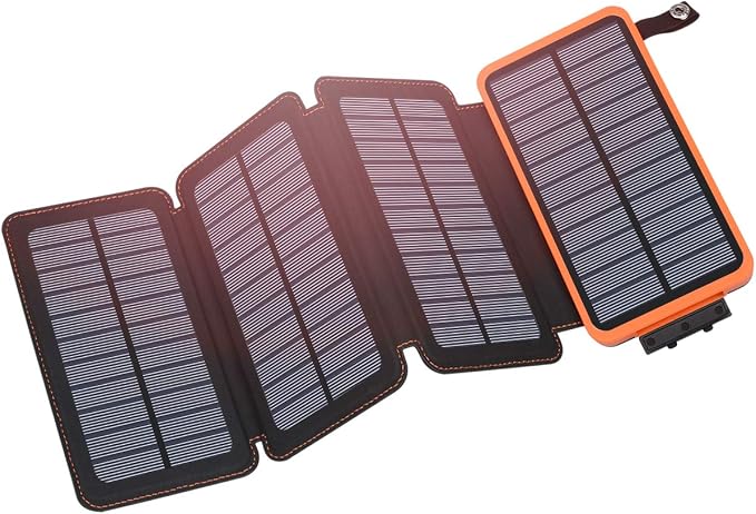 Hiluckey Solar Charger 25000mAh, Outdoor USB C Portable Power Bank by Hiluckey