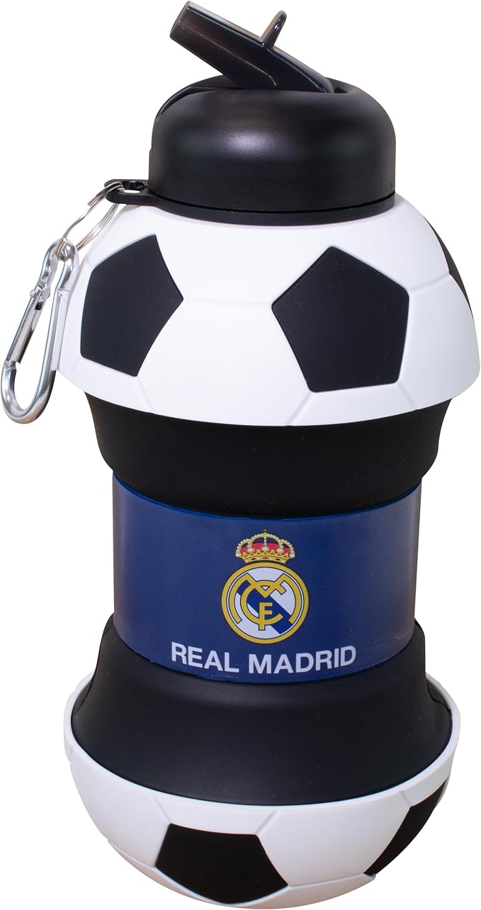 Maccabi ART Real Madrid Clip-On Collapsible 1 Liter, 34 oz. size BPA-Free by MaccabiArt