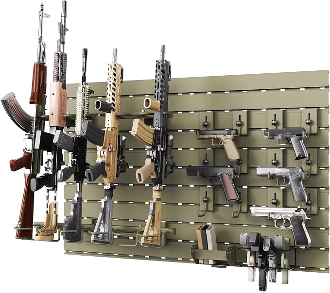 Gun Racks for Wall, Heavy-Duty Aluminium Slatwall Panels Gun Wall Mount Storage - Image 6