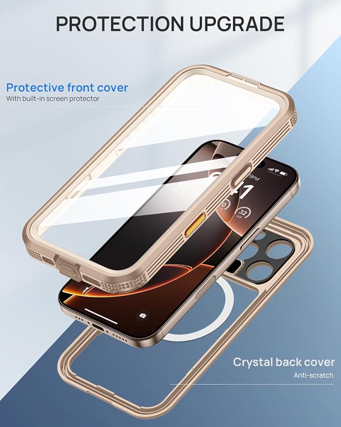 Lanhiem Magnetic for iPhone 16 Pro Max Case, IP68 Waterproof Dustproof Case - Image 7