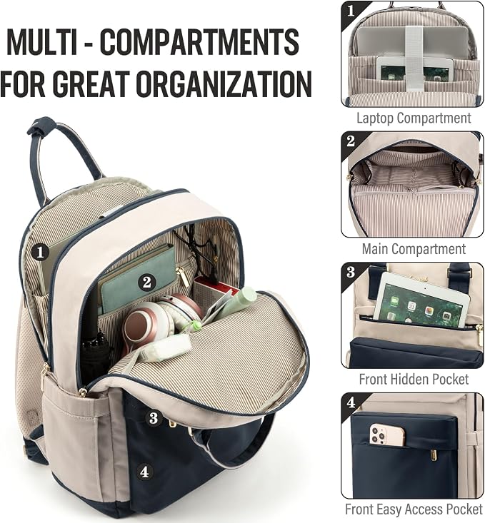 LOVEVOOK Laptop Backpack for Women Men, 17.3 Inch Laptop Bag - Image 2