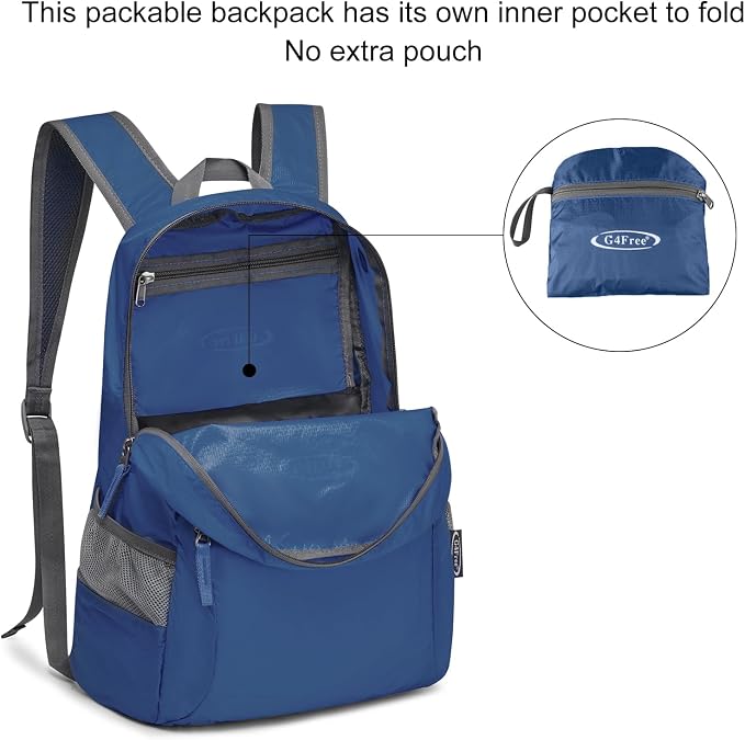 G4Free 20L Lightweight Packable Backpack Travel Hiking Daypack Foldable Backpack - Image 5