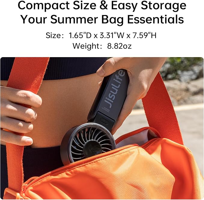 JISULIFE Handheld Fan Life7 – Ultimate Flexibility: Wide & Strong Airflow - Image 8