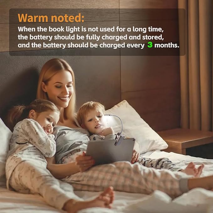 VAVOFO Rechargeable Book Light for Reading in Bed Kids, 7 LED Reading Light - Image 7