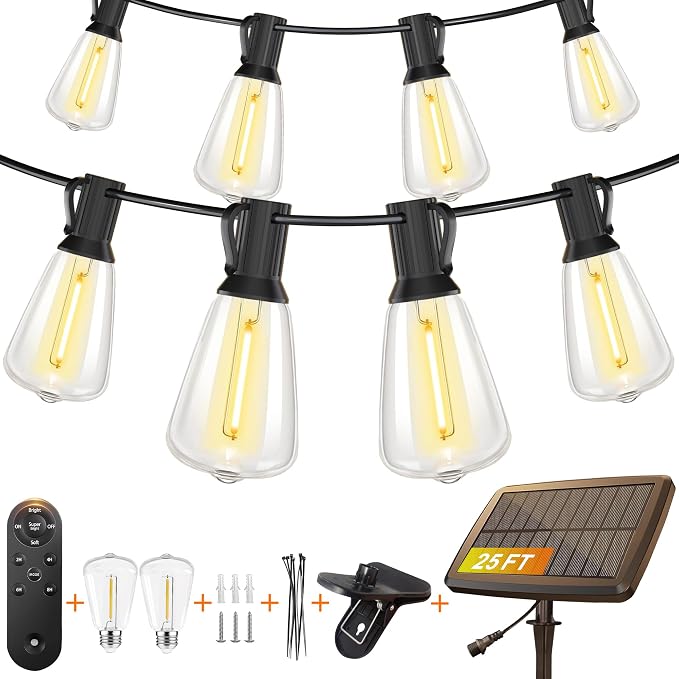 BLIATLUS 25FT Solar String Lights Outdoor Waterproof by Unknown