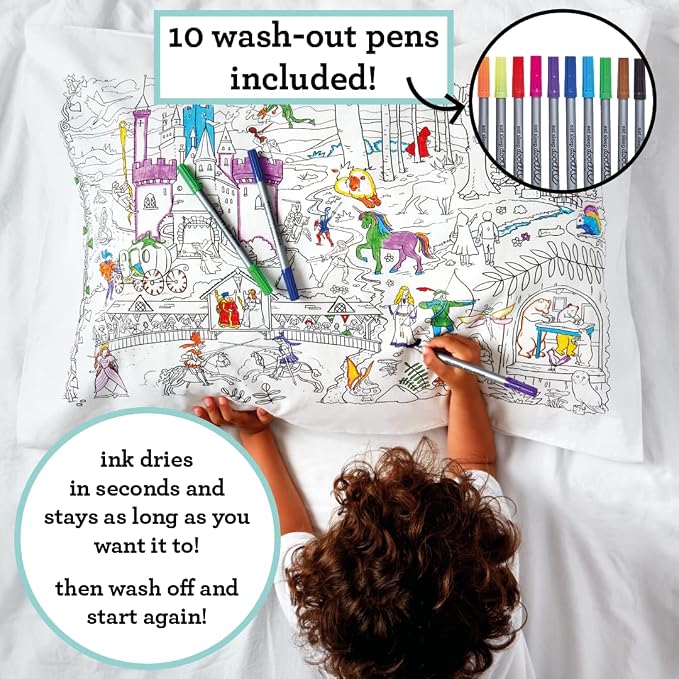 eatsleepdoodle - Coloring Pillowcase - Image 2