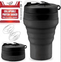 Collapsible Protein Shaker & Water Bottle Food-Grade, Leakproof Lid 600mL/20oz by Unknown