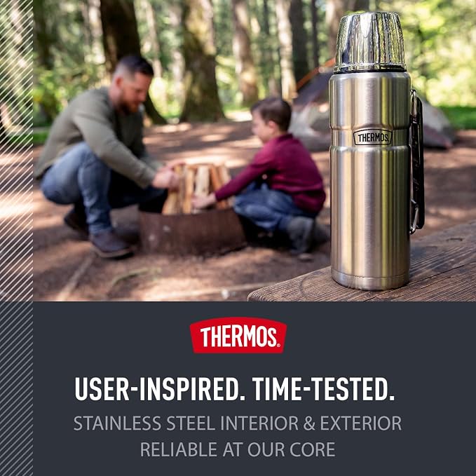 THERMOS Stainless King Vacuum-Insulated Beverage Bottle, 40 Ounce, Midnight Blue - Image 5