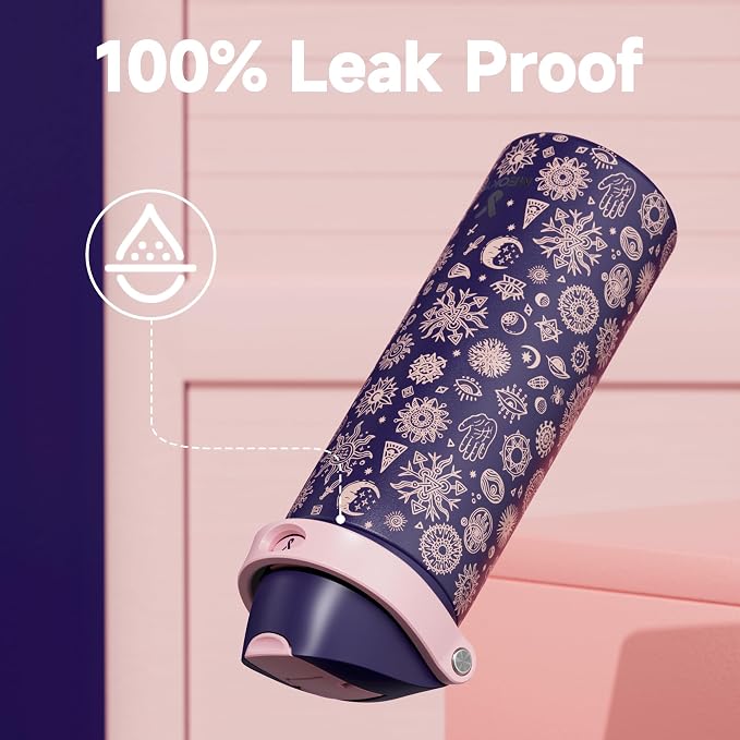 24 oz Insulated Water Bottle for Women: Meoky Stainless Steel Metal Water Bottle - Image 5