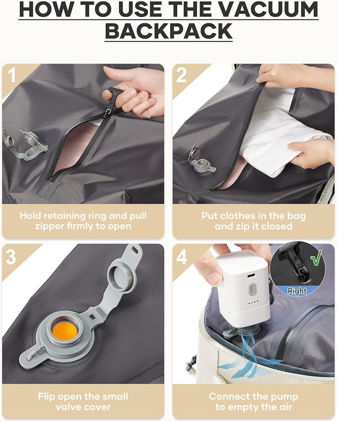coofay Vacuum Backpack Travel - Image 3