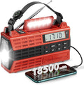 Emergency Crank Radio, 5000mAh/18500mWh Solar Hand Crank Radio, AM/FM/NOAA by Audiocrazy