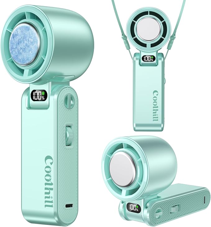 Handheld Portable Fan with Ice Cooler: 199-Speed 5500mAh Rechargeable Handheld by Unknown