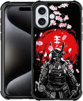 for iPhone 16 Plus Case, Sakura Japanese Samurai Pattern Graphic Design Girl by FKBRCL4U