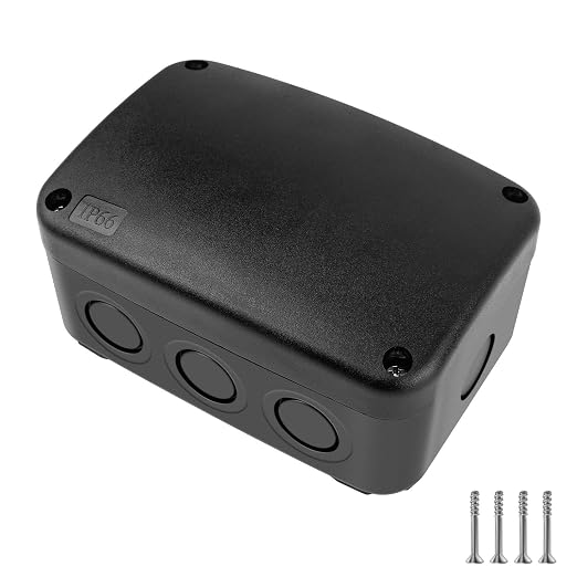 Outdoor Junction Box, Nineleaf IP66 Waterproof Electrical Project Boxes PVC/ABS by NineLeaf