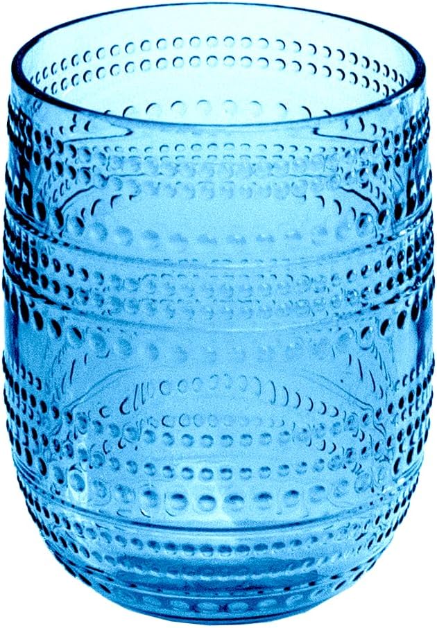 Beaded 15 oz Durable Acrylic Stemless Wine Glasses, Shatter-Resistant and - Image 2