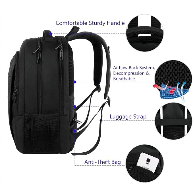 MATEIN Extra Large Travel Backpack, TSA Friendly 18.4 Inch Laptop Backpack - Image 3