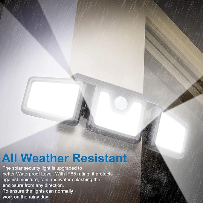 AmeriTop Solar Lights Outdoor, 2 Pack 128 High Brightness LED Cordless Solar - Image 5