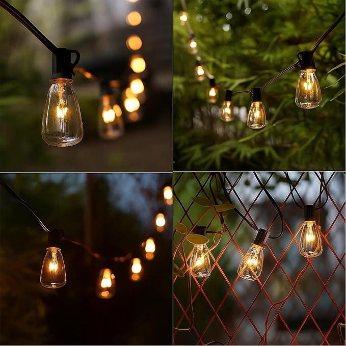 ST38 Edison Replacement Light Bulbs, 7W Clear Glass String Lights - Image 7