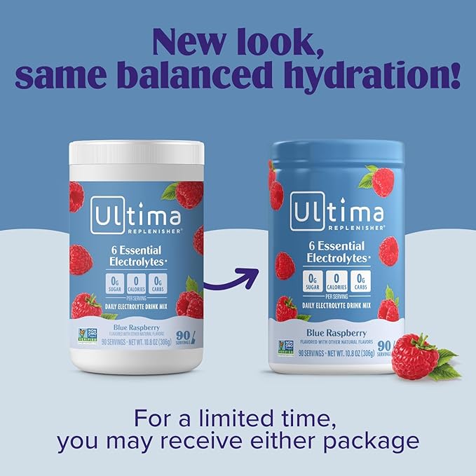 Ultima Replenisher Daily Electrolyte Powder Drink Mix – Sugar Free – Blue - Image 4