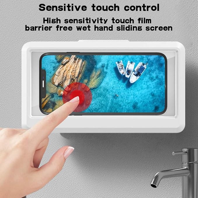 Shower Phone Holder Waterproof, 360° rotatable Adjustable rain Phone - Image 4