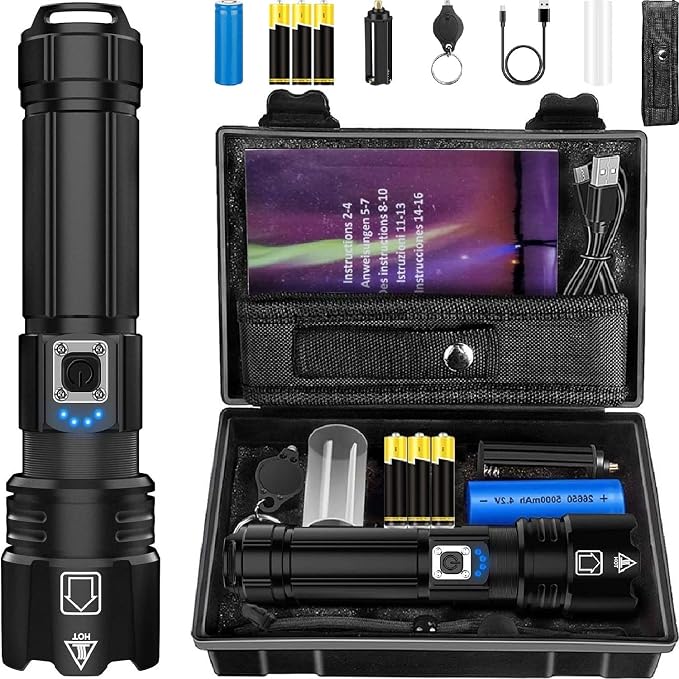 Victoper Rechargeable Flashlight, High Lumens Super Bright Flashlights by Victoper