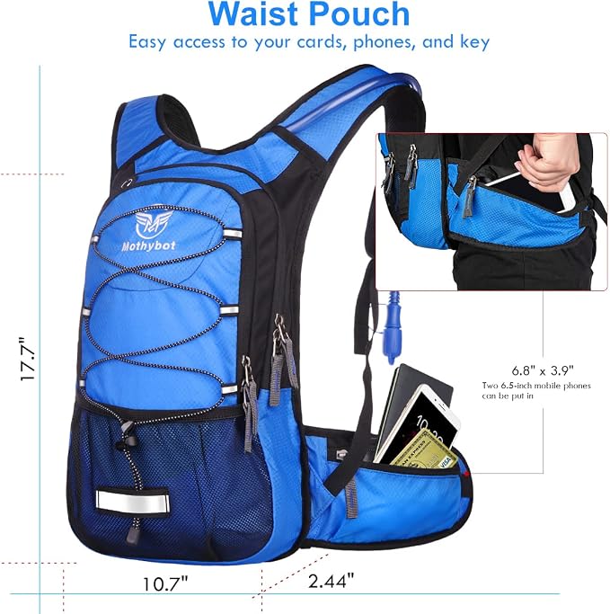 Mothybot Hydration Pack, Insulated Hydration Backpack - Image 3