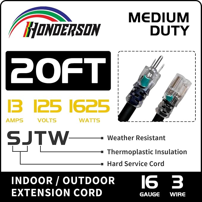 Indoor Outdoor Extension Cord Weatherproof - Image 2
