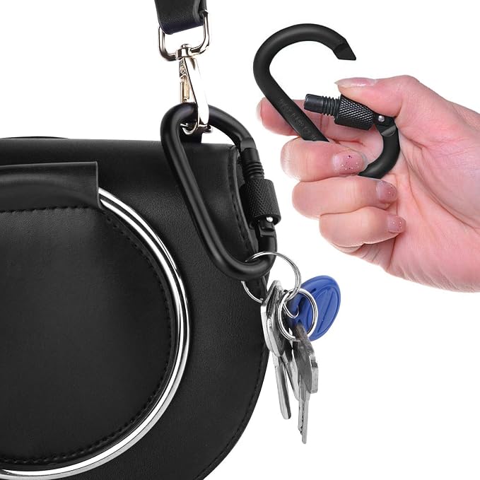 Locking Carabiner Clip, Vonpri 3 Inch D Ring Clips Spring Snap Key Chain Hook - Image 3