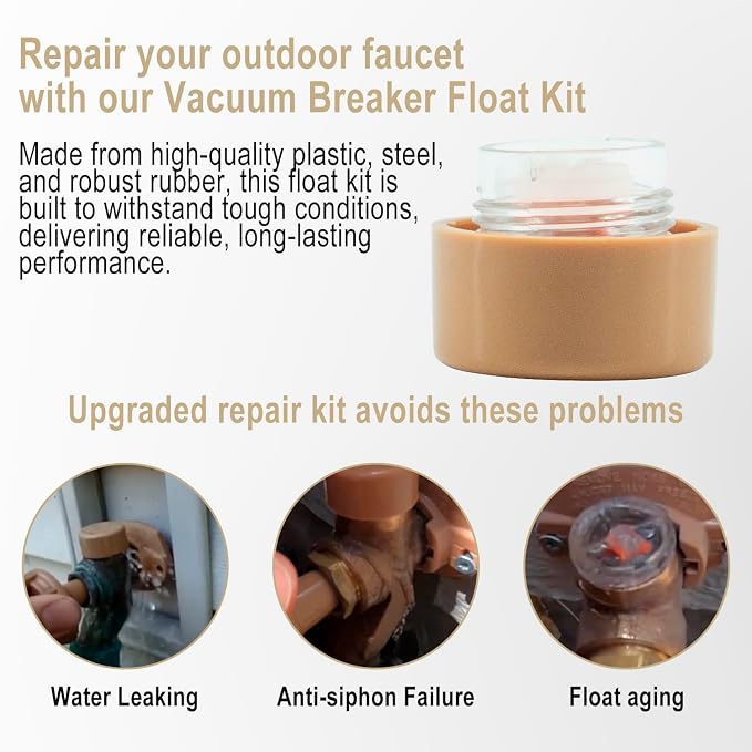 RK-17VB Vacuum Breaker Float Kit, Anti-Siphon Wall Faucet Repair Kit, Anti - Image 4