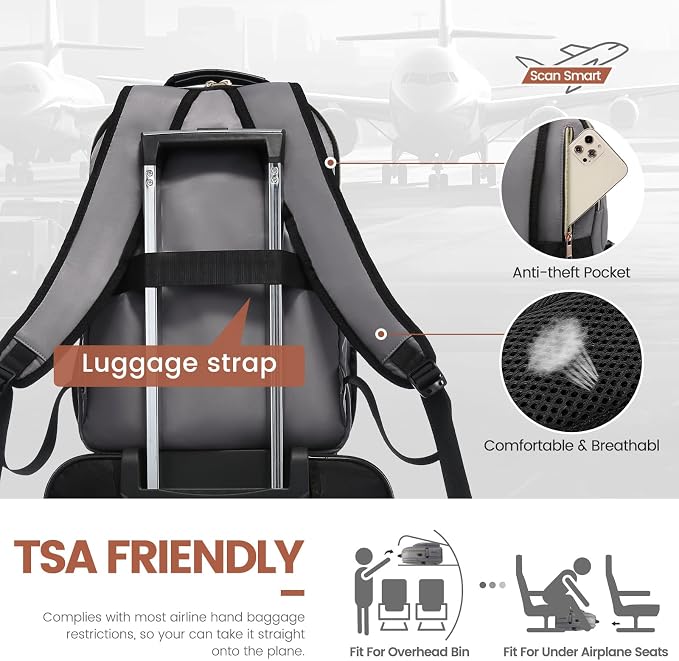 LOVEVOOK Laptop Backpack for Women 18.4 inch, Cute Womens Travel Backpack Purse - Image 6
