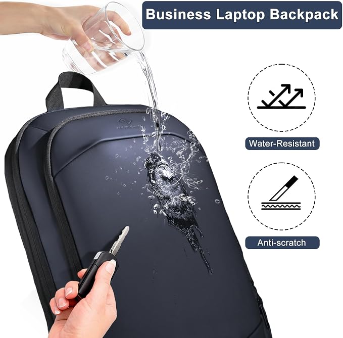Business Backpack 17 Inch Slim Expandable Waterproof Travel Laptop Backpacks - Image 5