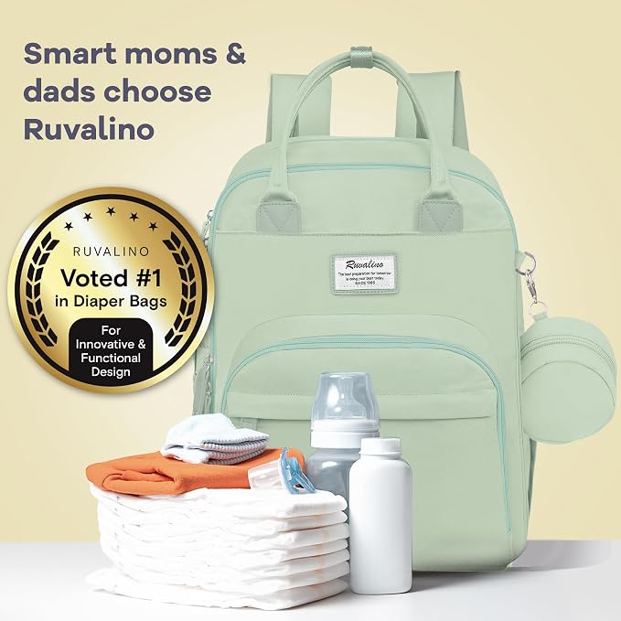 RUVALINO Diaper Bag Backpack-Multifunction Baby Travel Bag - Image 8