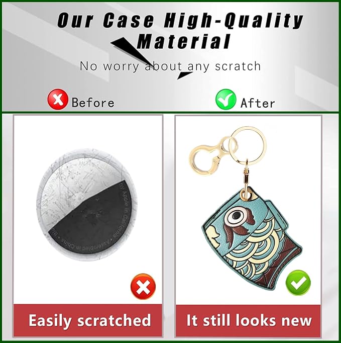 BORKUANA Leather Keychain Holder Case Compatible - Image 3