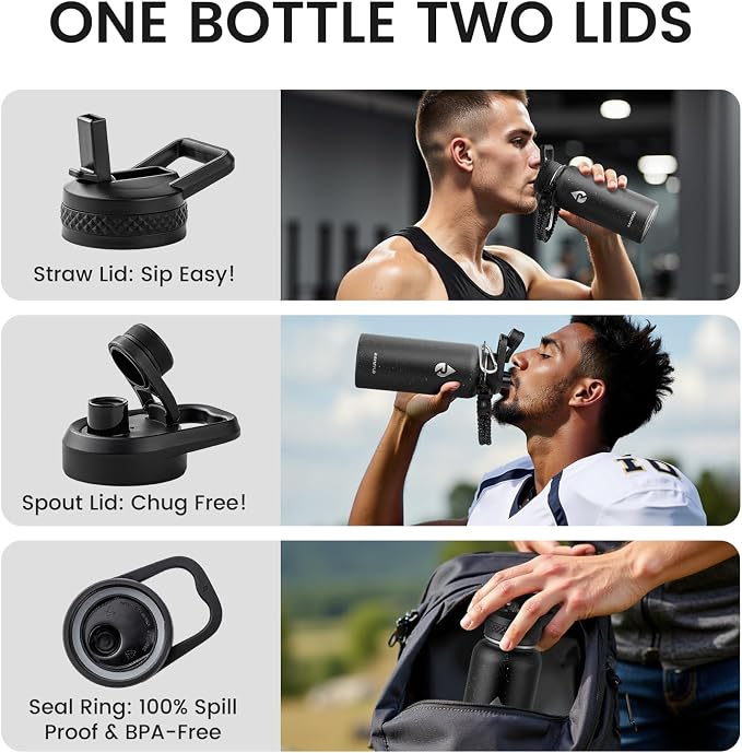 RAYMYLO Insulated Water Bottle 32 oz, Triple Wall Vacuum Stainless Steel - Image 5