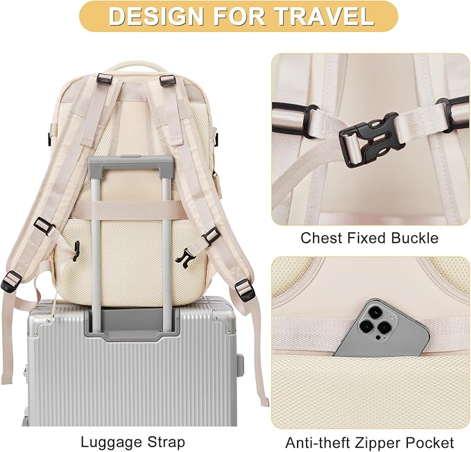 Expandable Travel Backpack For Women Men Airline Approved Personal Item - Image 7