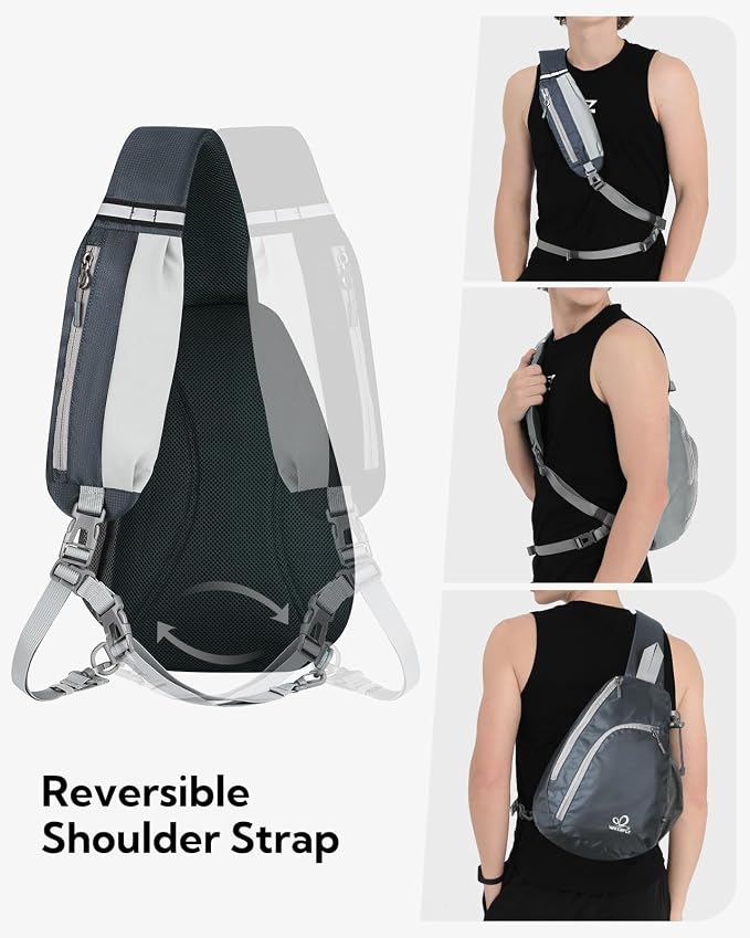 WATERFLY Crossbody Sling Bag Small Water Resistant Backpack Lightweight - Image 5