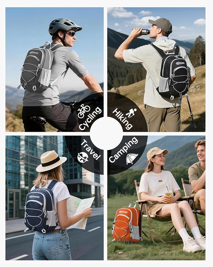 CROSSGEAR 24L Hiking Backpack, Lightweight Foldable Packable Daypack - Image 9