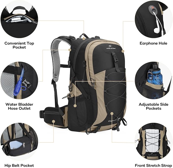 Maelstrom Hiking Backpack, Camping Backpack, 40L Waterproof Hiking Daypack - Image 3