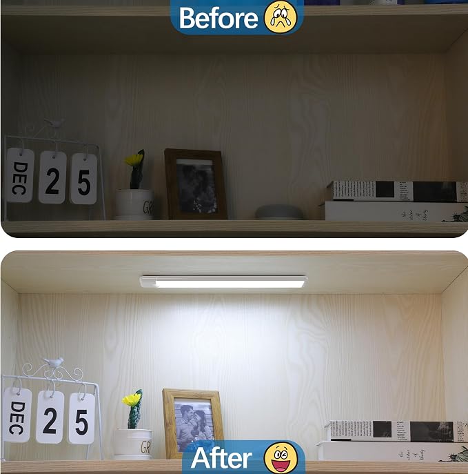 Motion Sensor Under Cabinet Lights, Magnetic Rechargeable Under Counter Closet - Image 6