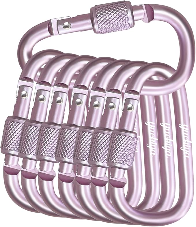 YUCHIYA 8 Pack D-Shape Carabiner Clasp by YUCHIYA