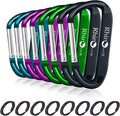 Rhino Produxs 8PCS of Lightweight Duty Snap Carabiner Clips, D Ring Shape by Rhino+Produxs