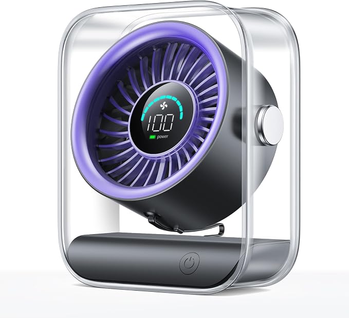 KIMMOO Rechargeable USB Desk Fan, Quiet Table Fan by KIMMOO