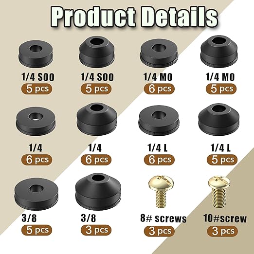 58 PCS Faucet Washer Assortment Kit Outdoor Faucet Repair Kit - Image 2